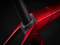 Trek Domane SLR 9 eTap 62 Metallic Red Smoke to Red Car